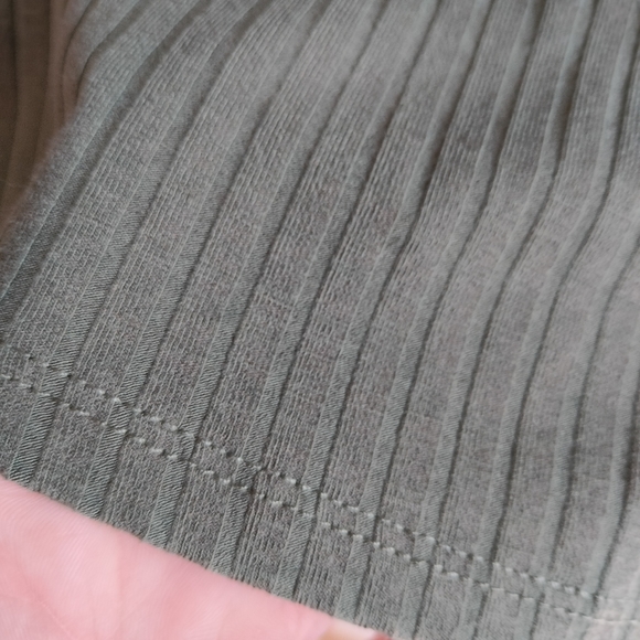 💚 Olive Boat Neck Ribbed UK Top - Picture 10 of 15
